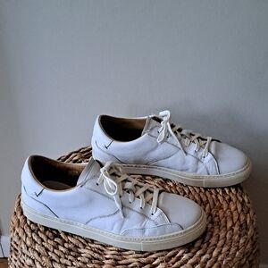 Soludos Mens Ibiza Casual/Preppy/Athleisure‎ White Leather Low Sneakers S-10